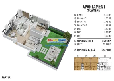 Apartament 3c amere/2bai-gradina 50mp-Prelungirea Ghencea - foto 2