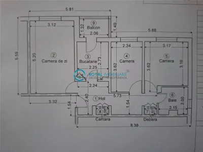 Royal Imobiliare - Vanzare apartament 3 camere zona Paltinis - foto 12