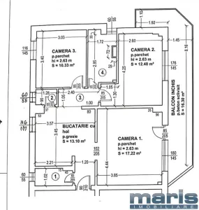 Apartament 3 camere 2 bai Tudor etaj 2 - foto 11