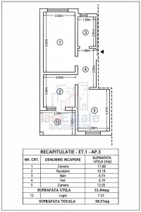 Apartament cu 2 camere decomandat, etaj 1, in Bucium cu parcare - foto 13