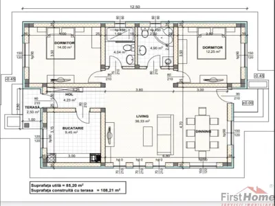 Casa noua, 3 cam, 2 bai, mobilata si utilata,  curte, foisor - foto 15
